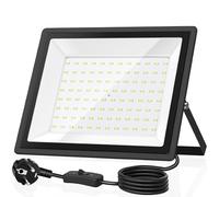 GGTU 100W Projecteur LED Extérieur, 11000LM 6500K Blanc Jour IP66 Étanche avec Câble, Dissipation Thermique & Économie 85%, Spot pour Jardin, Cour, Garage, Entrepôt (1 paquets)