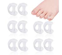 GGUFAY 10 Pièces Séparateurs D'orteils en Gel Séparateur Petit orteil Séparateurs d’Orteils Correcteurs d’Orteils Écarteur Orteil Silicone pour Chevauchement des Orteils, Blister, Pression, Douleur