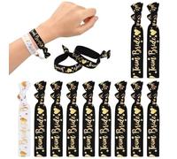 GGUFAY 11 Pièces Bracelet de Team Bride Set, 1 Blanc + 10 Noirs Décoration EVJF Mariée