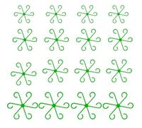GGUFAY 16 Clips pour plantes vivaces support de tige de plante,Clips de Support pour Plantes,4 tailles,tuteur plante interieur,pour plantes grimpantes tomates, hortensias, roses