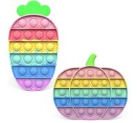 GGUFAY 2 Pièces Pop It Fidget Toy, Jouet Anti-Stress, Pop Bubble Fidget Sensory Jouets, Push and Pop Bubble Sensory Fidget Toy, Popit Jeux pour soulager l'anxiété et Le Stress, pour Enfants et Adulte