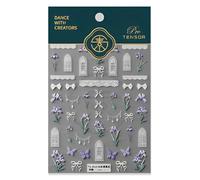 GGUFAY 3d Fleur D'Iris Aquarelle Nail Art Sticker, Nail Sticker, Design D'Ongles, Autocollant D'Ongle, Nail Art De Qualité SupéRieure, Nail Sticker, Autocollants AdhéSifs Fins Et Transparents GivréS