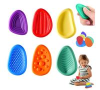 GGUFAY 6 pièces Jouets sensoriels en Pierre, Fidget Jouets, Jouet en Pierre d'inquiétude avec Texture Douce,Jouet Social émotionnel, Étudiants Jouet Relaxant Contre Le Stress
