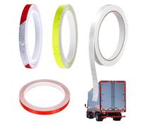 GGUFAY Autocollant Reflechissant, Bande Reflechissante Autocollante, Imperméable Stickers Reflechissant, Avertissement Bande Reflechissante, pour Véhicules, Rappel de Sécurité(4 pcs)