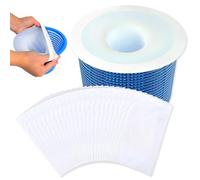GGUFAY Chaussette Skimmer Piscine 20 Pièce, Filtre Skimmer Piscine,Réutilisable Chaussette Filtre Piscine, Prefiltre Skimmer Nylon Élastique,Chaussettes D'écumeur de Piscine pour Débris et Saleté
