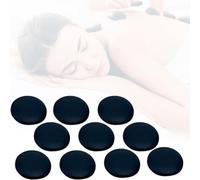 GGUFAY Pierre de Lave, 10 Pcs Professional De Massage Chaud Hot Massage Stones Set Natural Lava Heated Stones Basalt Warmer Rock for Spa, Massage Therapy