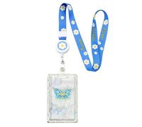 GGUFAY Porte Badge Id Avec Lanyard Breakaway Pour, Badge Reel RéTractable, Lanyard Strap Pour Le Cou, Convient Aux Femmes, Aux Enseignants, Aux InfirmièRes, Aux MéDecins Et Aux éTudiants (Papillon)