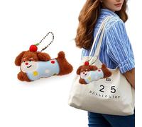 GGUFAY Portefeuille-clés Chien en Peluche avec Décoration de Pomme, Style Cartoon, Peut être Accroché à la Ceinture ou au Sac à Dos