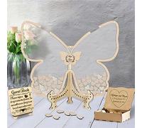 GGUIUIC Livre d'or de mariage papillon personnalisé Livre d'or de mariage papillon pour mariage Livre d'or papillon pour Bar Mitzvah Livre d'or alternatif