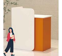Gguwug 100*45*100cmComptoir Magasin Stands de réception, comptoir d'accueil Debout Meuble accueil entreprise Petit Support de Caisse, Espace de travail spacieux Surface durable et facile à nettoyer