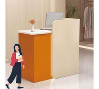 Gguwug 100*45*100cmComptoir Magasin Stands de réception, comptoir d'accueil Debout Meuble accueil entreprise Petit Support de Caisse, Espace de travail spacieux Surface durable et facile à nettoyer