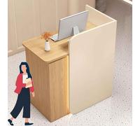 Gguwug 100*45*100cmComptoir Magasin Stands de réception, comptoir d'accueil Debout Meuble accueil entreprise Petit Support de Caisse, Espace de travail spacieux Surface durable et facile à nettoyer