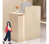 Gguwug 60*45*100cmComptoir d'Accueil Moderne avec Tiroirs - Bureau Réception Professionnel Plan de Travail surélevé, pour Entreprise, Hôtel ou Spa - Meuble de Réception Robust avec Rangement Intégré