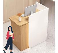 Gguwug 60*45*100cmComptoir d'Accueil Moderne avec Tiroirs - Bureau Réception Professionnel Plan de Travail surélevé, pour Entreprise, Hôtel ou Spa - Meuble de Réception Robust avec Rangement Intégré