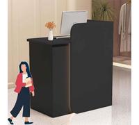 Gguwug 60/80/100/120cm Comptoir de Réception Debout - Meuble d'accueil pour Bureau et Espaces Surface Durable et Facile à Nettoyer, Structure Robuste - Idéal pour Hall d'entreprise, Salon ou Hôtel