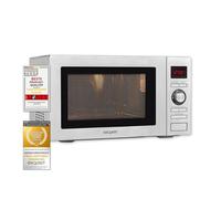 Exquisit Micro-ondes MW 9025H-3/900 W/grill 1100 W/air chaud 2500 W/25 l/acier inoxydable, aspect inox