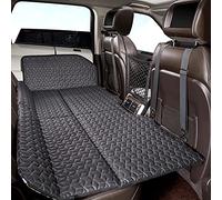 GGW Lit de voiture non gonflable pour SUV | Matelas de camping pliable double face (cuir synthétique/Oxford) avec motif dinosaure | Siège arrière et utilisation en voyage (132 x 78 cm, capacité de 300