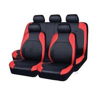 Ggwqoops Housse De Siège Auto en Cuir PU Toutes Saisons Protection Intégrale Imperméable Universelle pour Berline SUV Pick-up Ensembles Housses Siège(Black)