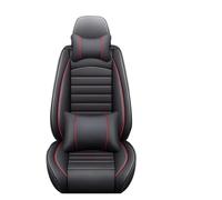 Ggwqoops Housse De Siège Auto Universelle en Cuir Compatible avec pour Hyundai pour Ix35 pour Santa pour Tucson pour Elantra pour Accent Accessoires Auto Ensembles Housses Siège(BlackRed Pillow)