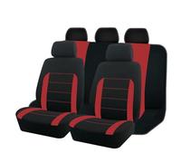 Ggwqoops Housses De Siège Auto Cinq Places en Tissu Quatre Saisons Taille Standard 9 Ensembles De Housses De Siège Auto Express Wish avec Couture Au Fil Ensembles Housses Siège(Red)