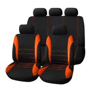 Ggwqoops Housses De Siège Auto en Polyeste Lot De 2 4 Ou 9 Pièces Coussins Universels pour Siège Avant Et Arrière Quatre Saisons Ensembles Housses Siège(5 Seat Orange)