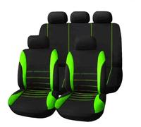 Ggwqoops Housses De Siège Auto en Polyeste Lot De 2 4 Ou 9 Pièces Coussins Universels pour Siège Avant Et Arrière Quatre Saisons Ensembles Housses Siège(5 Seat Green)