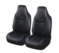 Ggwqoops Lot De 2 Housses De Siège Avant en Cuir PU pour Voiture À Dossier Haut Universelles Accessoires De Protection pour Siège Auto Ensembles Housses Siège(Blue 2pcs)