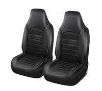 Ggwqoops Lot De 2 Housses De Siège Avant en Cuir PU pour Voiture À Dossier Haut Universelles Accessoires De Protection pour Siège Auto Ensembles Housses Siège(Gray 2pcs)