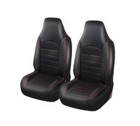 Ggwqoops Lot De 2 Housses De Siège Avant Universelles en Cuir PU pour Siège Baquet À Dossier Haut pour La Plupart des Voitures Camions SUV Et Fourgonnettes Ensembles Housses Siège(Red)