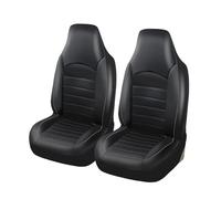 Ggwqoops Lot De 2 Housses De Siège Avant Universelles en Cuir PU pour Siège Baquet À Dossier Haut pour La Plupart des Voitures Camions SUV Et Fourgonnettes Ensembles Housses Siège(Gray)