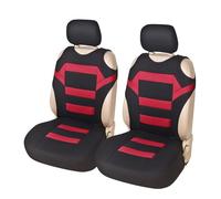Ggwqoops Lot De 2 Housses De Siège Avant Universelles en Tissu Polyester Ensembles Housses Siège(RED1)