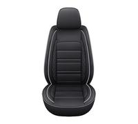 Ggwqoops pour Skoda pour Superb 3 pour Octavia 2 pour Fabia pour Kodiaq pour Enyaq pour Yeti Housse De Siège Auto Universelle en Cuir Imperméable Ensembles Housses Siège(1Pcs-Black White)