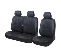 Ggwqoops pour VW T4 pour Opel pour Vivaro pour Lveco pour Transit Housses De Siège Auto en Cuir Robustes Imperméables Simples Et Doubles Ensembles Housses Siège(3PCS Van Cover)