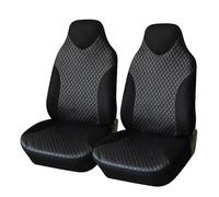 Ggwqoops pour VW T4 pour Opel pour Vivaro pour Lveco pour Transit Housses De Siège Auto en Cuir Robustes Imperméables Simples Et Doubles Ensembles Housses Siège(2pcs Front Black)