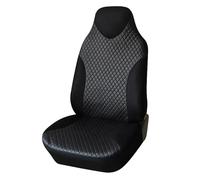 Ggwqoops pour VW T4 pour Opel pour Vivaro pour Lveco pour Transit Housses De Siège Auto en Cuir Robustes Imperméables Simples Et Doubles Ensembles Housses Siège(1pcs Front Black)