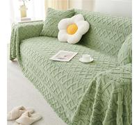 GGWYBAFS Housse de canapé en polaire d'agneau épaisse pour l'automne et l'hiver, housse de canapé, serviette pour canapé/couverture pour canapé en peluche couleur crème, style simple et moderne