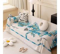 GGWYBAFS Housse de canapé Tout Compris en Coton et Lin Jacquard Vintage, Housse de canapé/Serviette Universelle Toutes Saisons Anti-Rayures de Chat.(Style 8,180 * 260cm/71x102in)