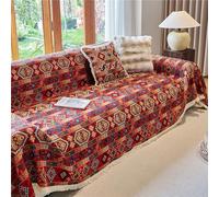 GGWYBAFS Housse de canapé Vintage en Coton et Lin Jacquard, Tissu Anti-griffures for Le Salon(Style 6,180 * 230cm/71x91in)