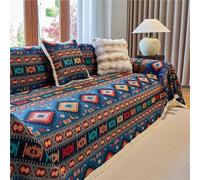 GGWYBAFS Housse de canapé Vintage en Coton et Lin Jacquard, Tissu Anti-griffures for Le Salon(Style 7,180 * 230cm/71x91in)