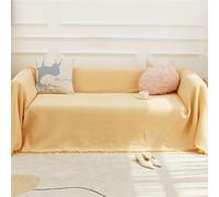 GGWYBAFS Housse de Serviette de canapé de Couleur Unie, Couverture de canapé, Elle Peut être utilisée comme Matelas, Couverture, Couverture de Pique-Nique de Camping, etc.(Yellow,90x240cm/35x94in)