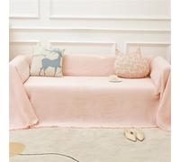 GGWYBAFS Housse de Serviette de canapé de Couleur Unie, Couverture de canapé, Elle Peut être utilisée comme Matelas, Couverture, Couverture de Pique-Nique de Camping, etc.(Pink,90x240cm/35x94in)