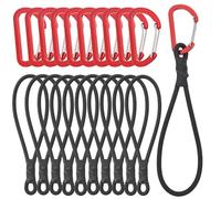 GGXZHT 10 pièces Tendeur Elastique de Tension avec Les mousquetons - écarteur avec œillets - Polyvalent Crochets D'extenseur pour bâche de Tente - (20cm)