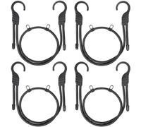 GGXZHT 4 Pièce Tendeurs Elastique avec Crochets,Sangle Elastique, Tendeur Elastique,pour Bagages, Barres de Toit, Bâche, Cargaison Mobile, Camps, Bâches,