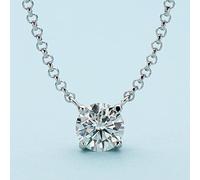 GGYTMQL 1 CT D VVS1 Diamond rond avec collier pendentif Moissanite pour femmes Cadeaux de fiançailles mariées