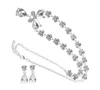 GGYTMQL 1 Set Elegant Hingestone Butterfly Pendant Collier et boucle d'oreille pour femmes bijoux pour les mariages anniversaires et fêtes Accessoire accrocheur pour les yeux