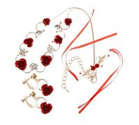 GGYTMQL 1 Set Elegant Wedding Jewelry for Women Rhingestone Colliers Boucles Bands avec design Accessoire de mariée pour les cérémonies Événements officiels