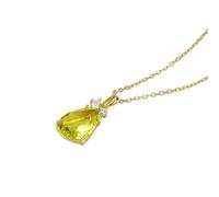 GGYTMQL 10 * 10 mm Collier de pendentif en cristal pour les femmes Style Bleu vert jaune coloré Amethyste Citrine Citrine Bijoux