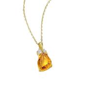 GGYTMQL 10 * 10 mm Collier de pendentif en cristal pour les femmes Style Bleu vert jaune coloré Amethyste Citrine Citrine Bijoux