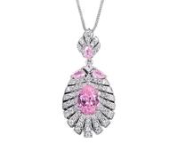 GGYTMQL 11 * 15 mm Green Tourmaline Pink Quartz Pendant Colliers pour femmes cadeaux de bijoux en pierre de pierre de gemme fabriqués en Chine