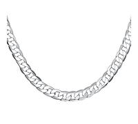 GGYTMQL 16/18/20/22/24 Pouces 8 mm Collier de chaîne Figaro à Plat pour Femme Bijoux de Mariage en Chine